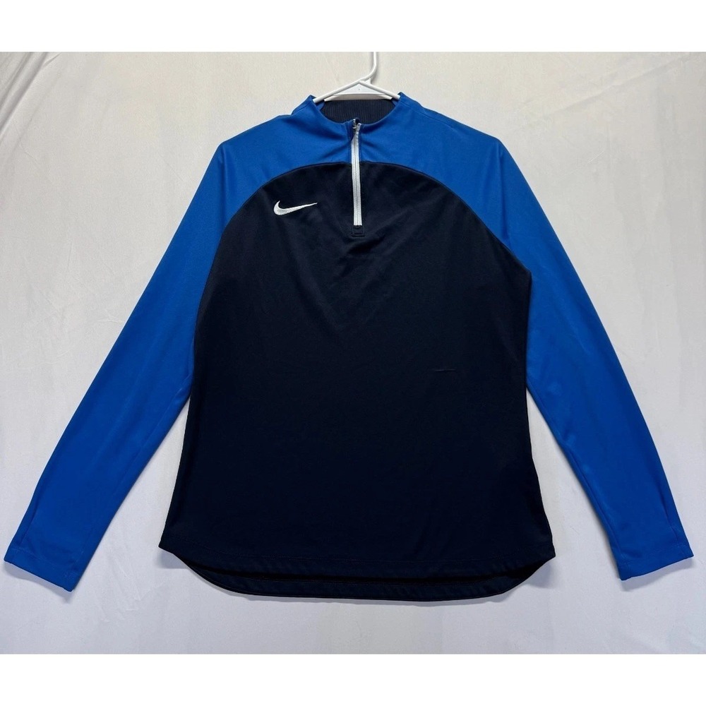 Nike Dri Fit Academy Pro Drill Top Womens Medium Blue Slim Fit Soccer Training